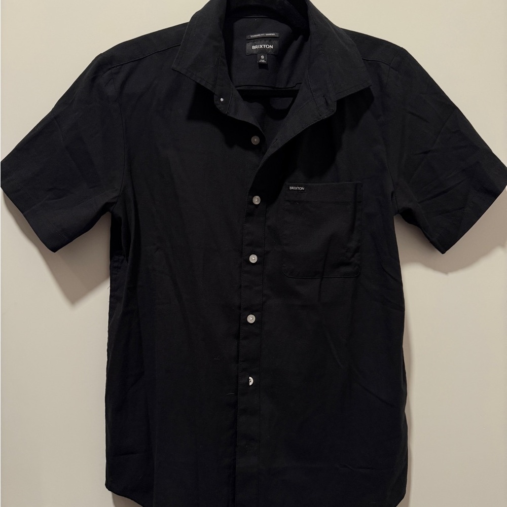 Brixton Black Short Sleeve Button-Down Shirt